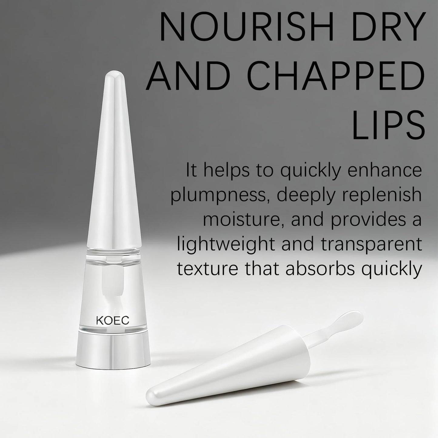 Plumping Shiny Lipstick 2-Pack – Moisturizing Transparent Lipstick with Hyaluronic Acid, Lightweight & Comfortable, 0.20 oz (6g)