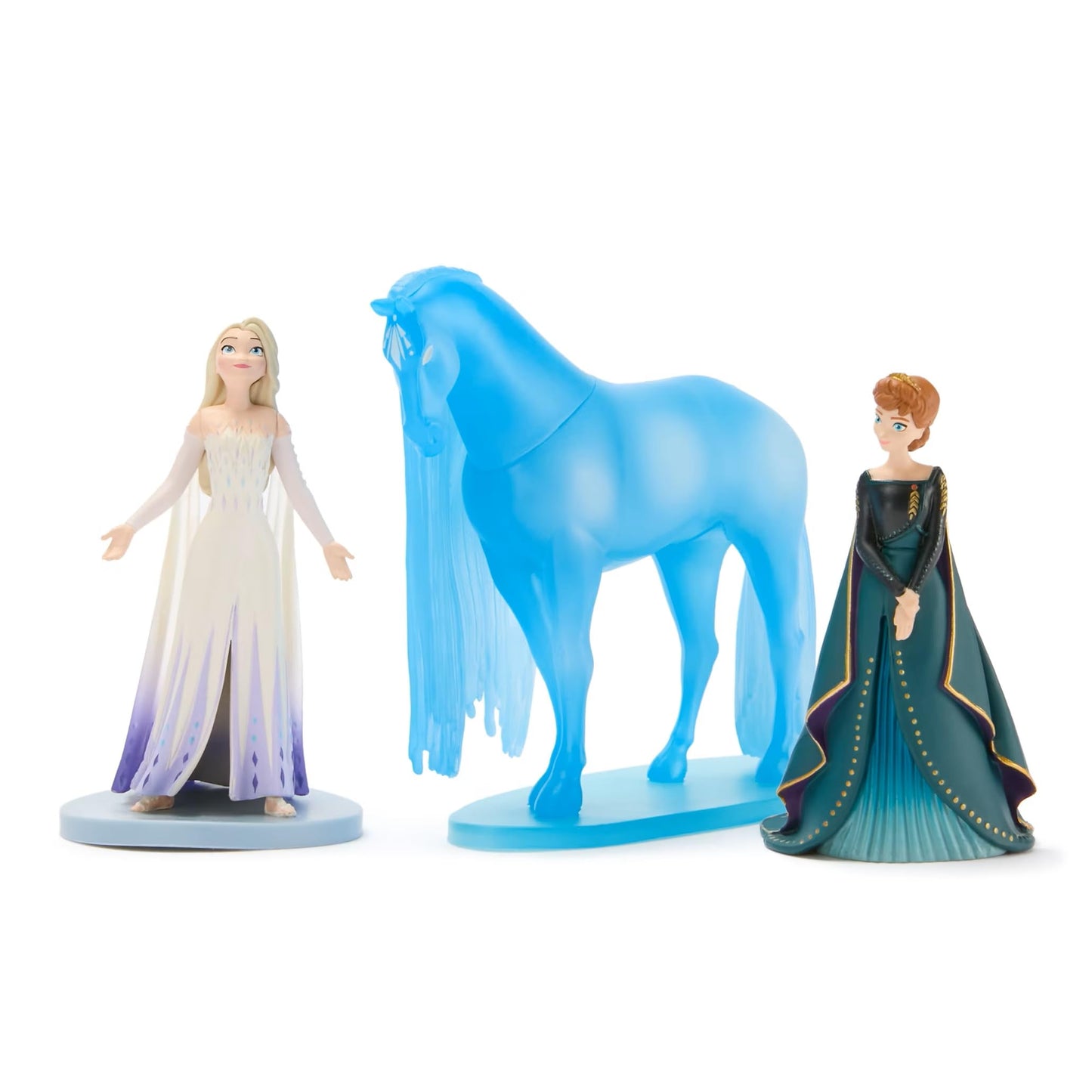 Disney Store Frozen Figure Set – 8 Sculpted Figures Including Anna, Elsa, Olaf & Kristoff in Double-Tier Box with Scenic Backgrounds