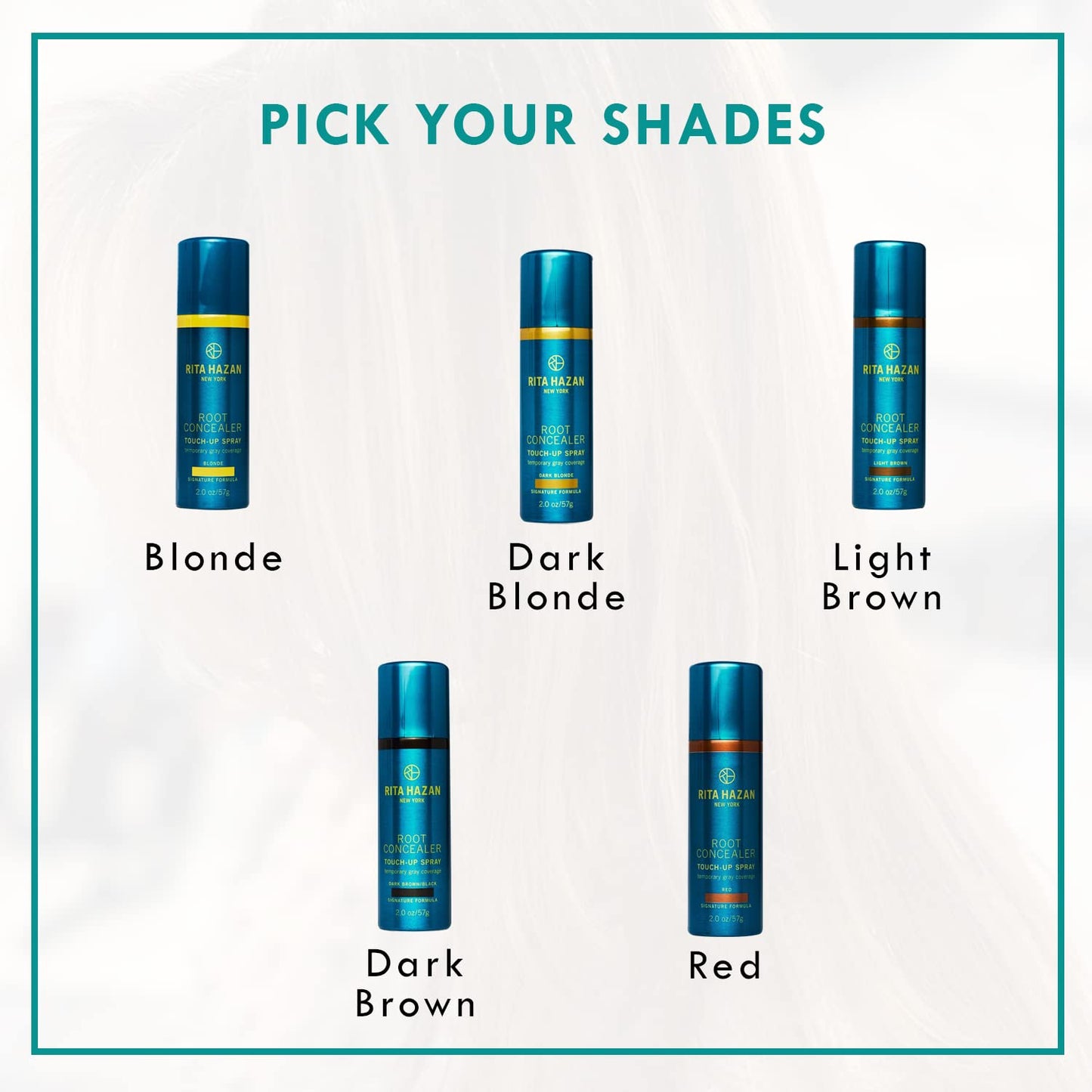 Rita Hazan Root Concealer Touch Up Spray Light Brown | Instant Gray Root Cover Up | Quick-Dry, Water-Resistant Temporary Hair Color, 2 oz