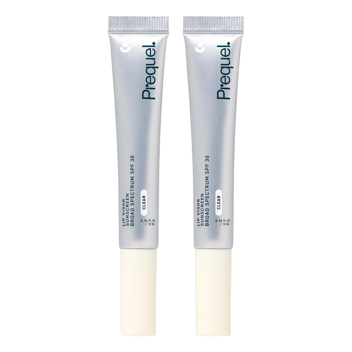 Prequel Skin Lip Visor SPF 30 Mint Lip Balm, Clear Moisturizing Semi-Gloss Sunscreen, Non-Sticky, Daily Use – 2 Pack