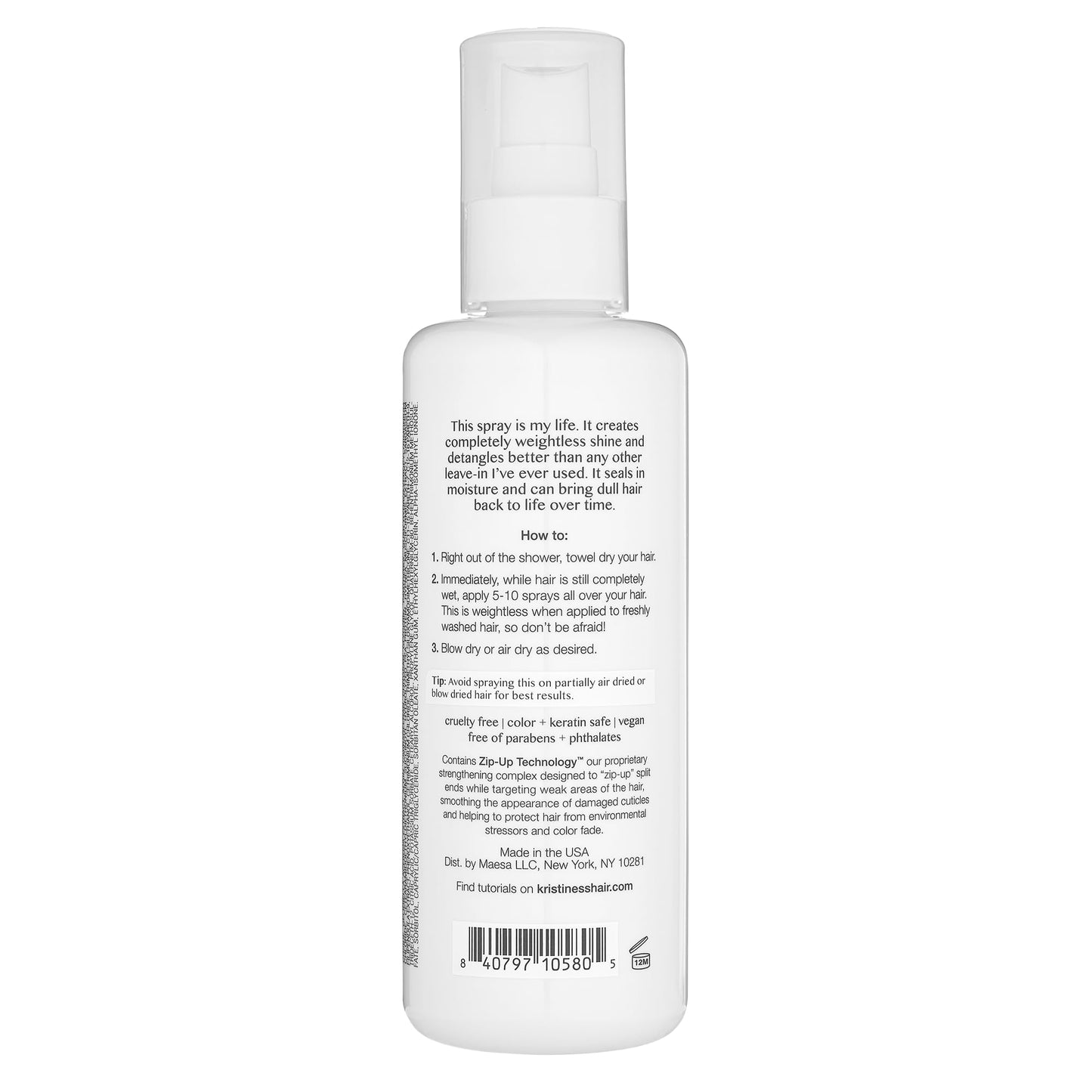 Kristin Ess Weightless Shine Hair Serum 1.7 fl oz – Frizz Control, Anti-Breakage, Moisture Lock & Shine Boost for Dry, Damaged, Color-Treated Hair