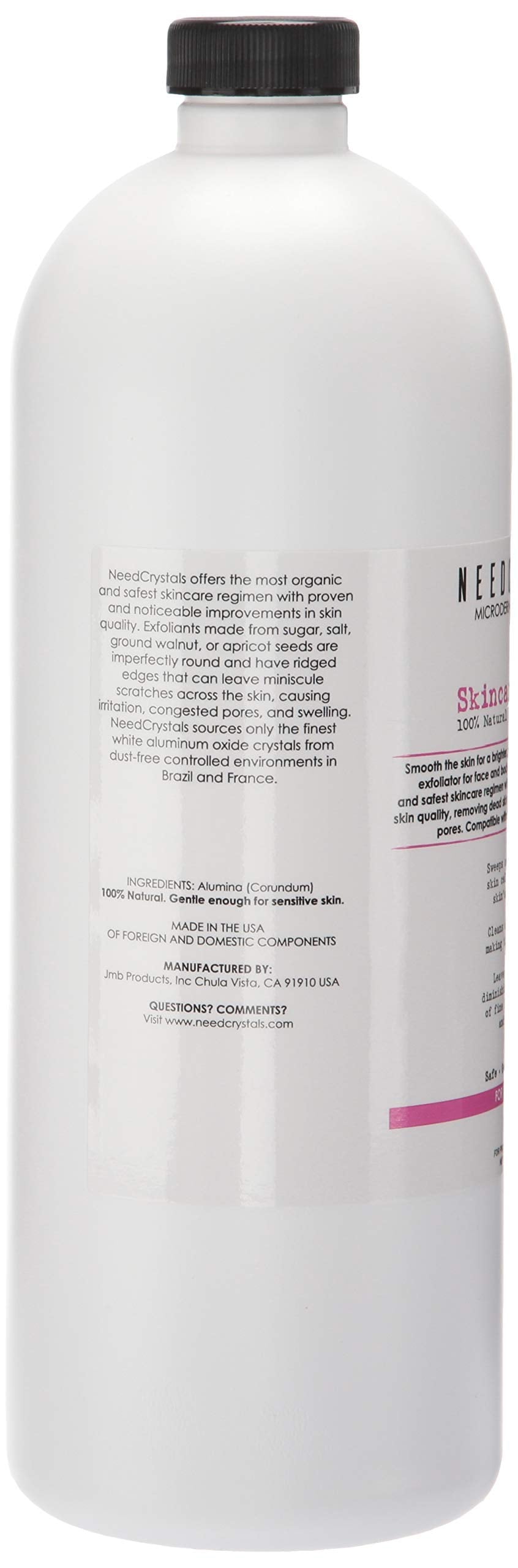 NeedCrystals Microdermabrasion Crystals – 4 lb, 120 Grit, All-Natural Facial Exfoliant for Wrinkles, Scars, Dull & Dry Skin