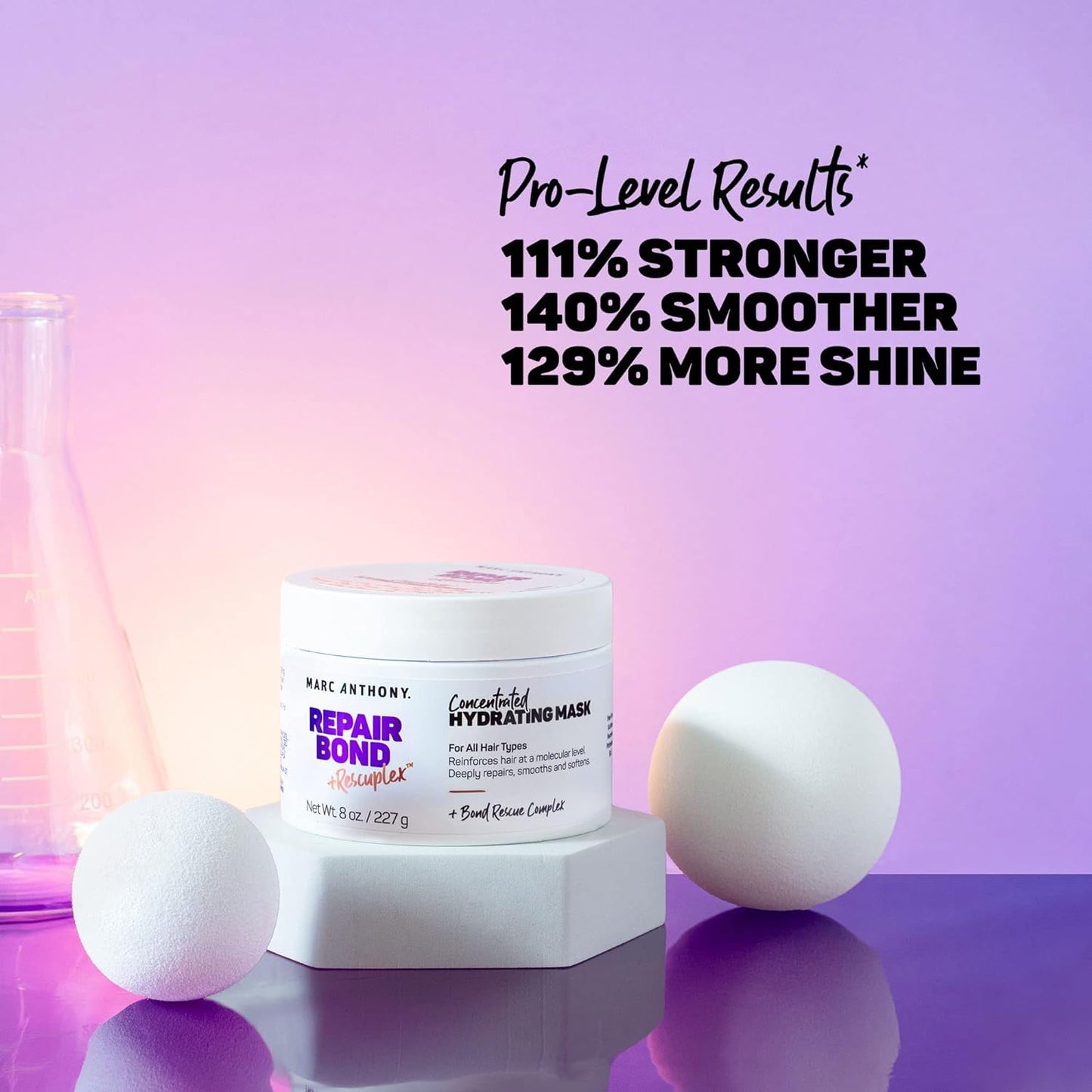 Marc Anthony Repairing Hair Mask, Repair Bond + Rescuplex – Strengthens & Repairs Dry, Damaged Hair, Reduces Frizz, Breakage & Flyaways