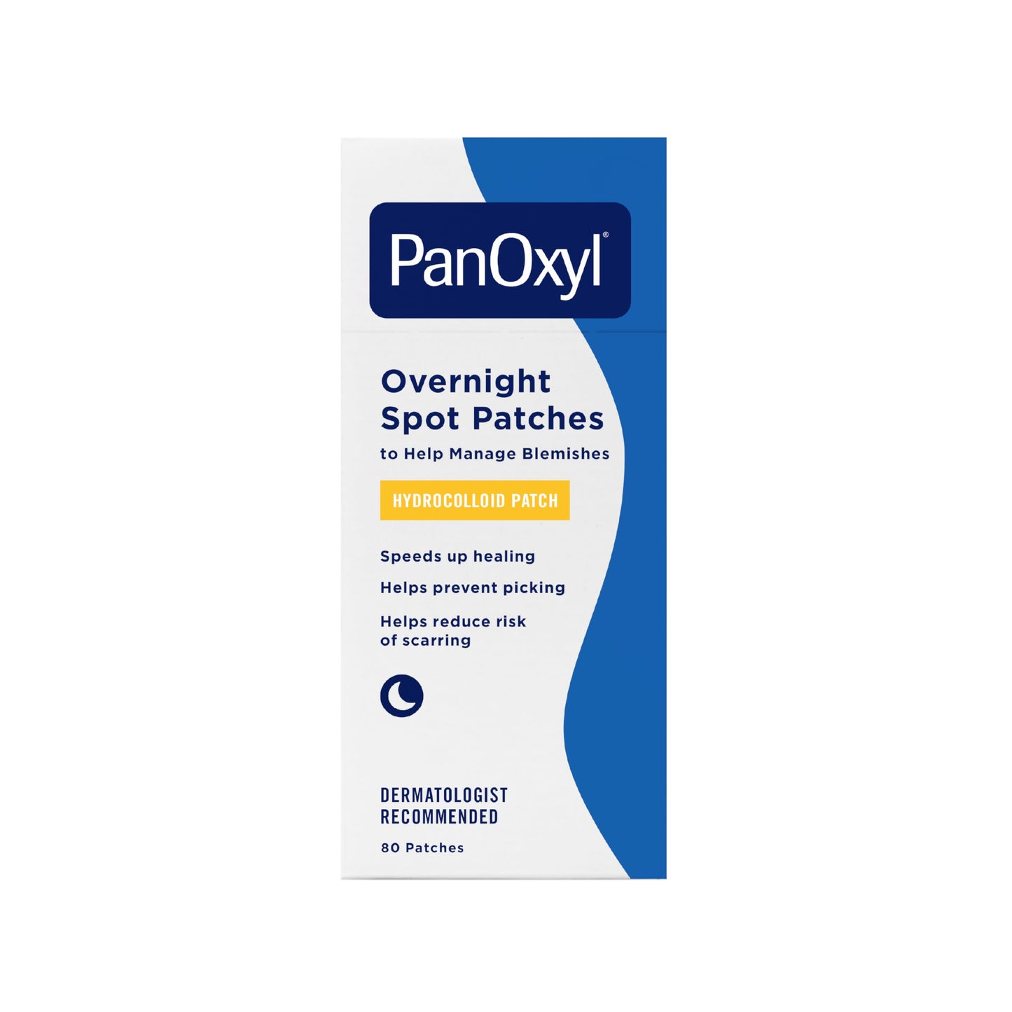 PanOxyl PM Overnight Spot Patches, Advanced Hydrocolloid Healing Technology, Fragrance Free, 80 Count