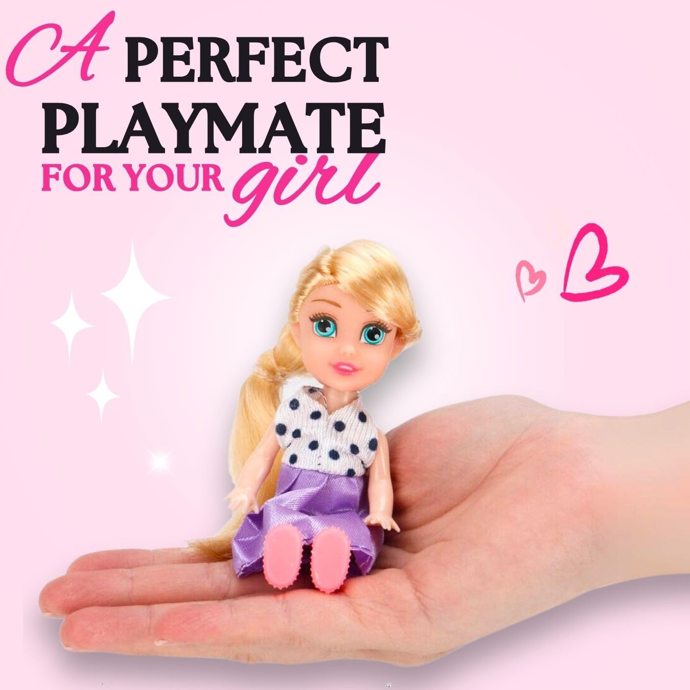 Liberty Imports Little Royal Princess Toddler Dolls with Dresses, Girls Imaginative Pretend Play Small Dolls Party Favors Collection (Princess)