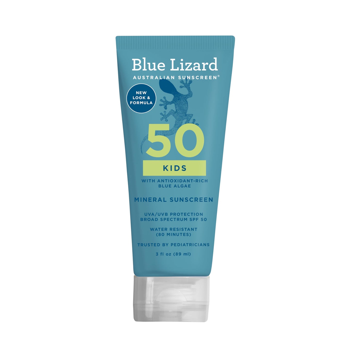 Blue Lizard Kids Mineral SPF 50 Sunscreen Lotion, 100% Mineral, Children’s Sunscreen, Water-Resistant Formula, Paraben-Free, Fragrance-Free, 3 fl oz
