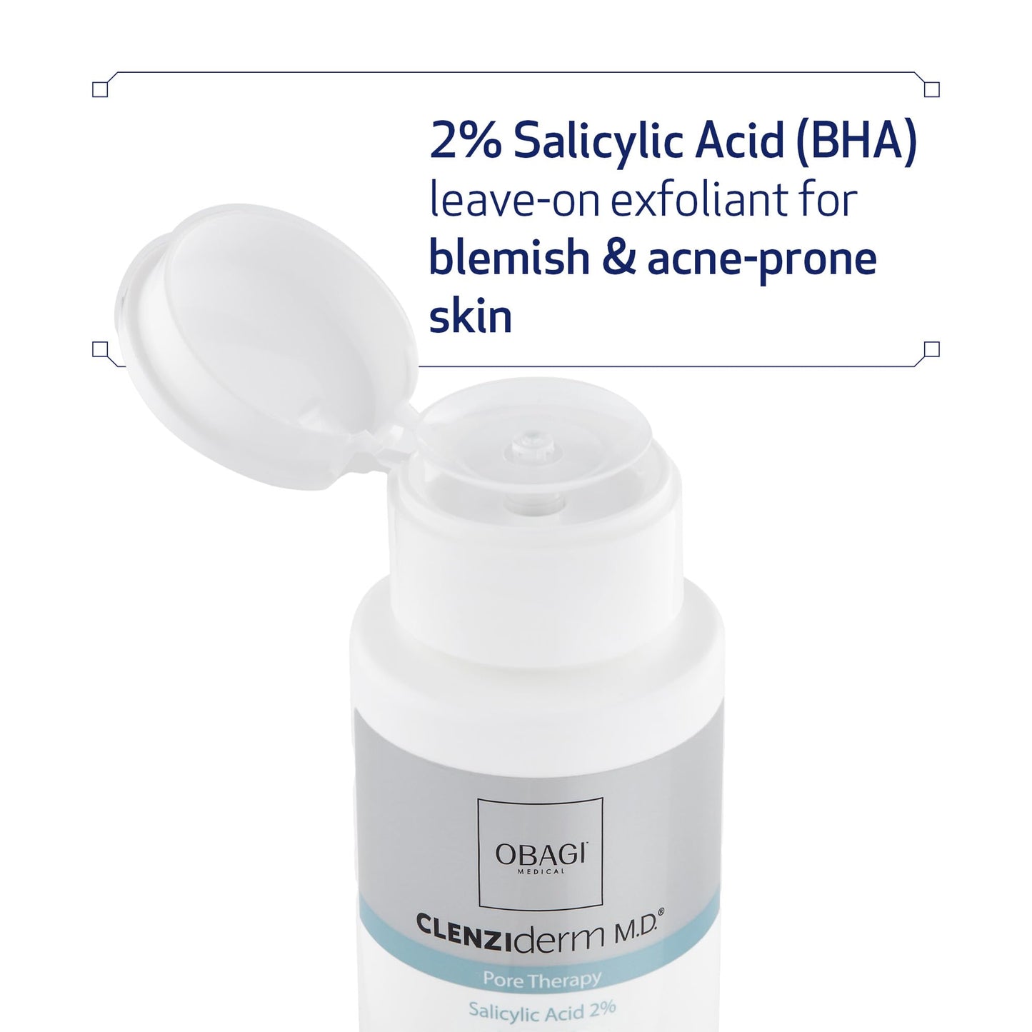 Obagi CLENZIderm M.D. Pore Therapy Exfoliating BHA Toner - Unclogs Pores with 2% Salicylic Acid Acne Treatment – 5 oz