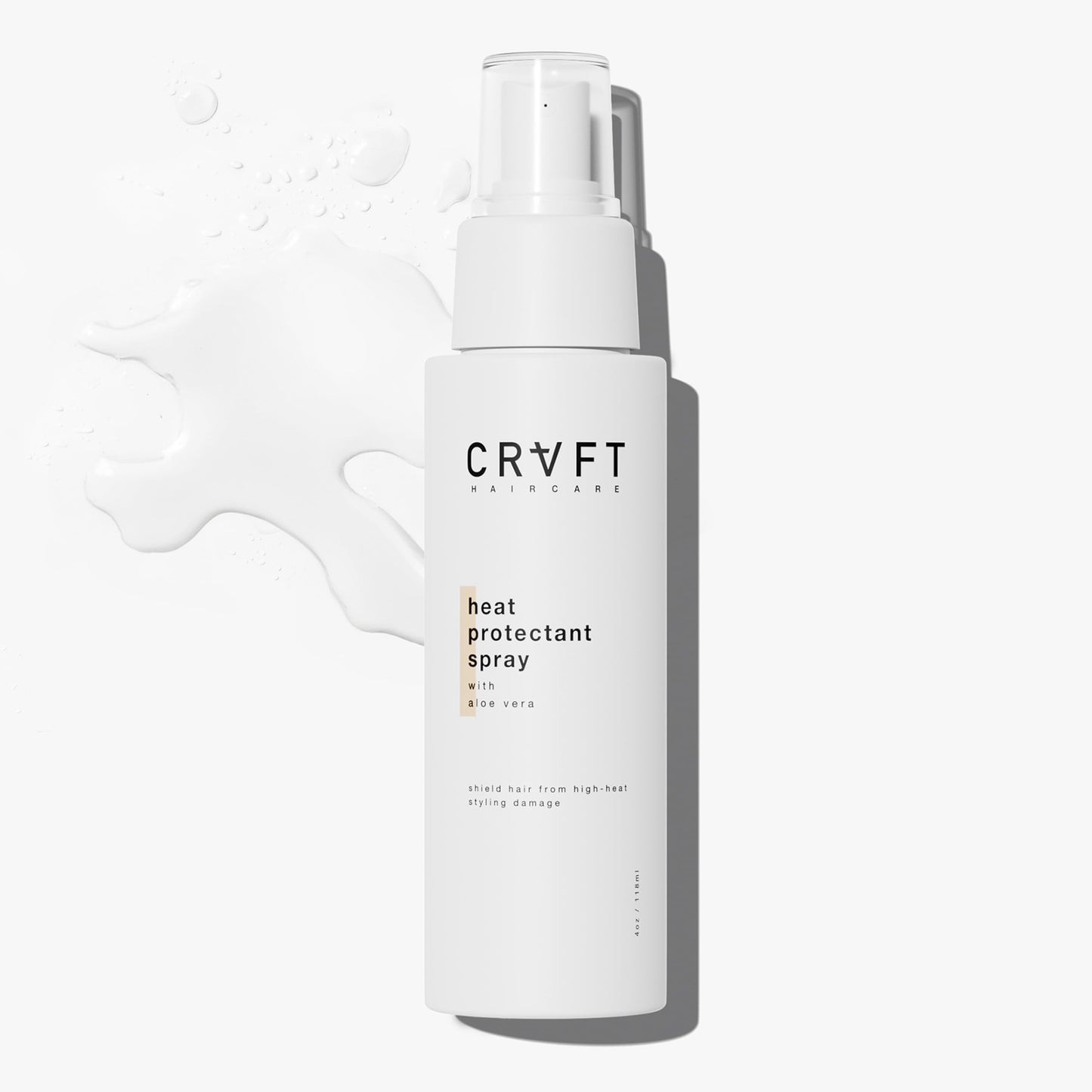 CRVFT Hair Heat Protectant Spray 4oz – Lightweight, Thermal Hair Protection Spray for Blow Drying, Flat Iron & Curling Iron – Prevents Damage/Breakage