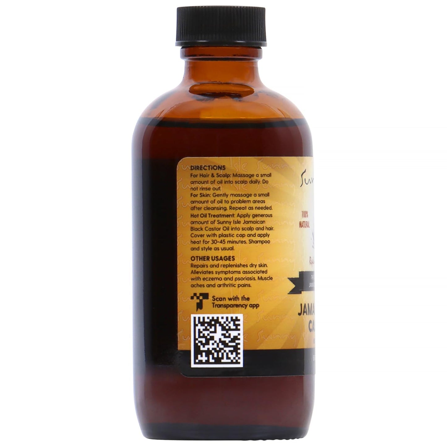 Sunny Isle Jamaican Black Castor Oil 4oz | 100% Natural for Hair, Scalp and Skin Care