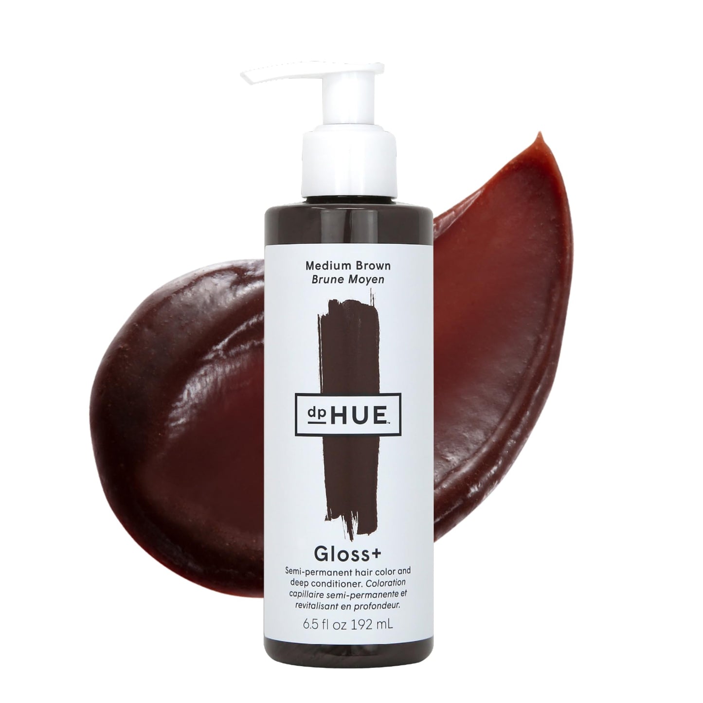 dpHUE Gloss+ Medium Brown 6.5 oz – Semi-Permanent Hair Color & Deep Conditioner – Lasts Up to 8 Washes – Paraben & Sulfate Free, Vegan