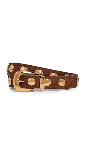 Madewell Women's Essentials Western Studded Belt, Soft Mahogany, Brown, XS