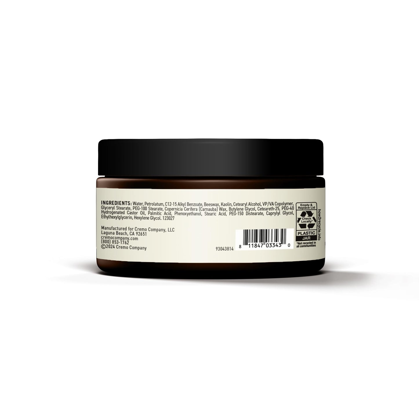 Cremo Mens Hair Clay, Premium Barber Grade Sculpting Clay for Hair Styling, High Hold, Matte Finish, 4 Oz