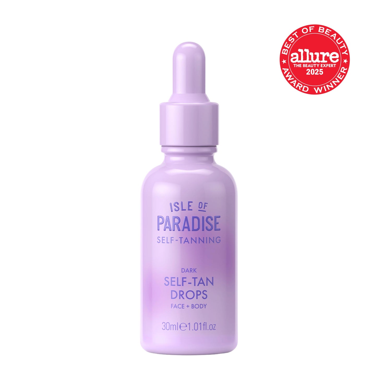 Isle of Paradise Self Tanning Drops - Dark Shade for Face & Body - Customizable Glow, Evens Skin Tone, Vegan & Cruelty-Free Self Tanner, 30mL
