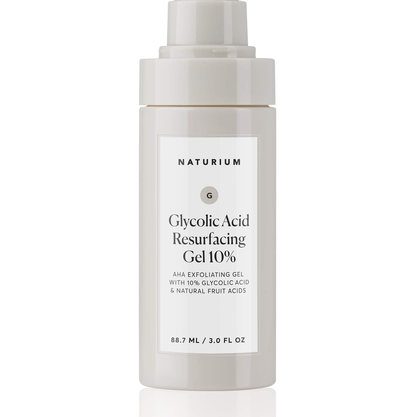 Naturium Glycolic Acid Resurfacing Gel 10%, AHA Exfoliating Gel with Natural Fruit Acids, 3.0 oz
