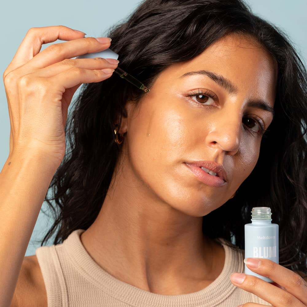 Blume Meltdown Blue Tansy Face Oil - Acne & Pore Treatment, Calms Redness, Smooths Skin with Black Cumin & Rosehip Oil, 1 fl oz