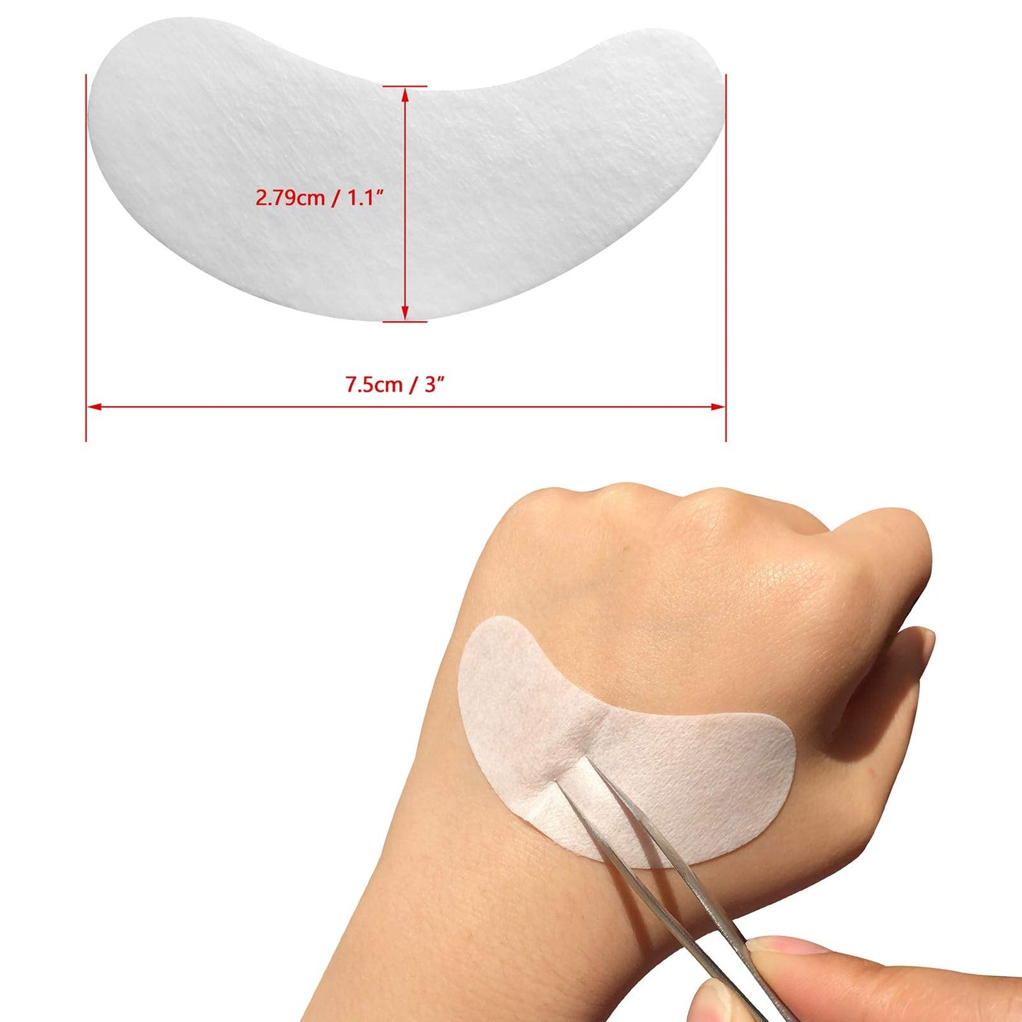 GreenLife 150 Pairs Natural Eyelash Extension Under Eye Gel Pads with Collagen & Aloe Vera Hydrogel, Eyelash Extension Tool Kit