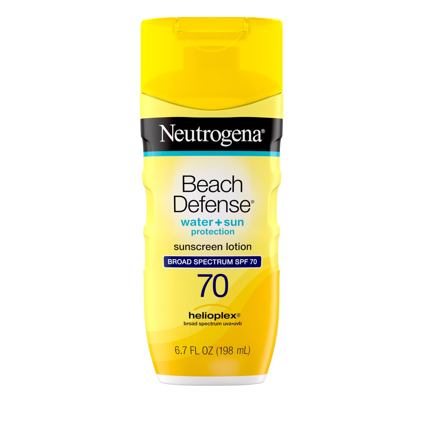 Neutrogena Beach Defense Sunscreen Lotion SPF 70 – Fast Absorbing, Broad Spectrum, Water Resistant 80 Min, Oil-Free, Face & Body, 6.7 oz
