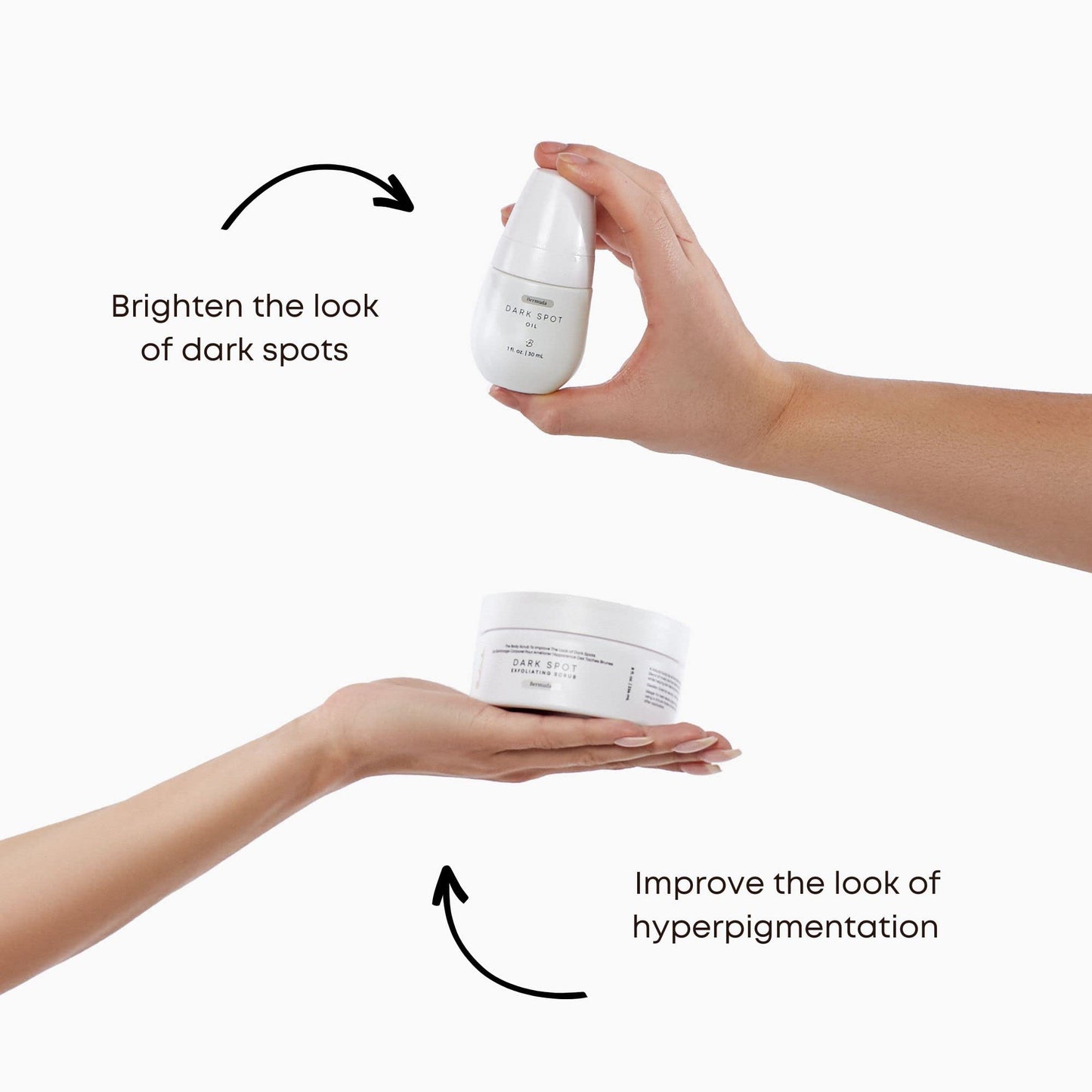 Bushbalm Dark Spots and Ingrown Hair 2 Step Routine - Rejuvenate and Nourish - Ingrown Hair Oil (30 ml) and Exfoliating Scrub (236 ml) - Bermuda