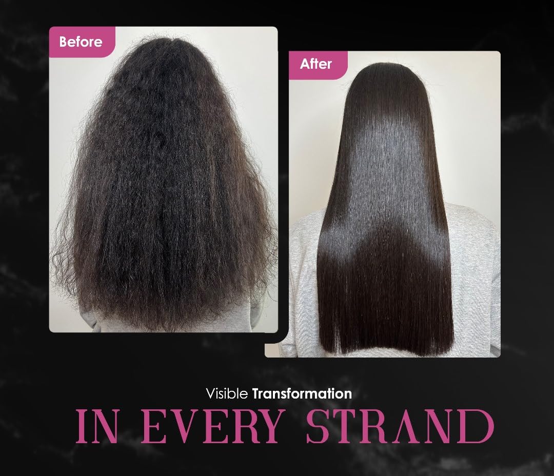 Lazzios Caviar Organic Hair Protein – Formaldehyde-Free Brazilian Keratin Treatment – Anti-Frizz Straightening with Caviar Extract & Hyaluronic Acid (120ml)