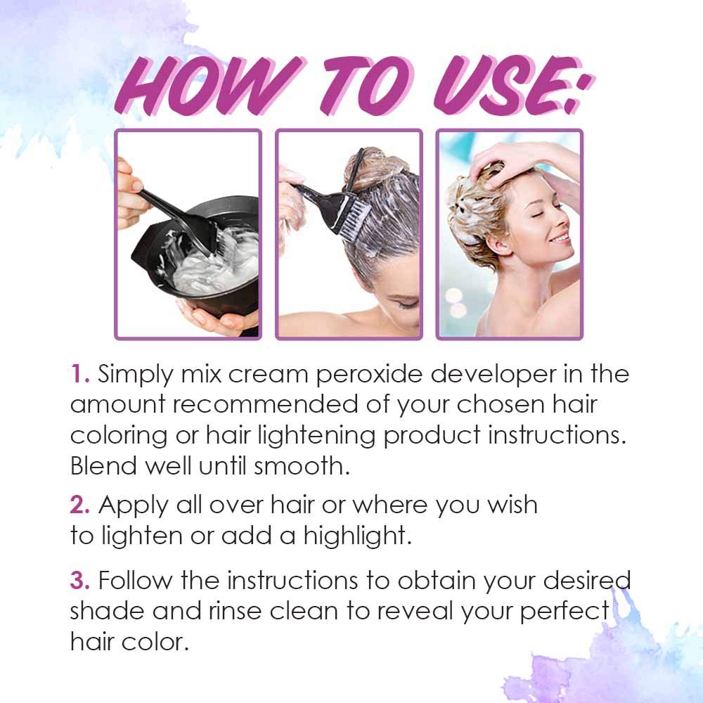 Punky Cream Peroxide Hair Dye Developer 40 Volume – Hair Bleach Developer for Medium to High Lift, 118ml