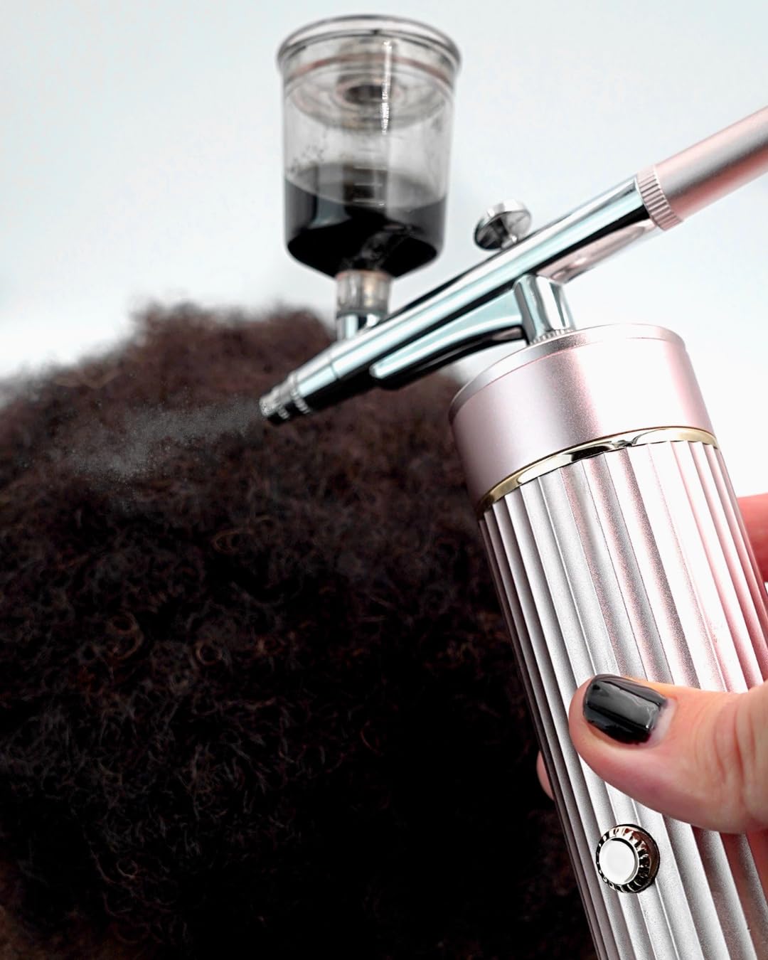 Supreme Trimmer Airbrush Hair & Beard Enhancement Spray | Barber-Grade Line-Up & Filler Ink | Water-Resistant, Washable, Pre-Mixed Precision (60ML Black)