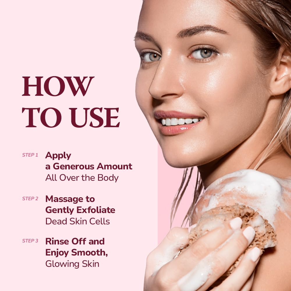 HIMALAYA Pink Salt Daily Scrub & Body Wash โ Exfoliating Dead Sea & Himalayan Salt, Retinol & Hyaluronic Acid Moisturizing Shower Gel, 21.1oz