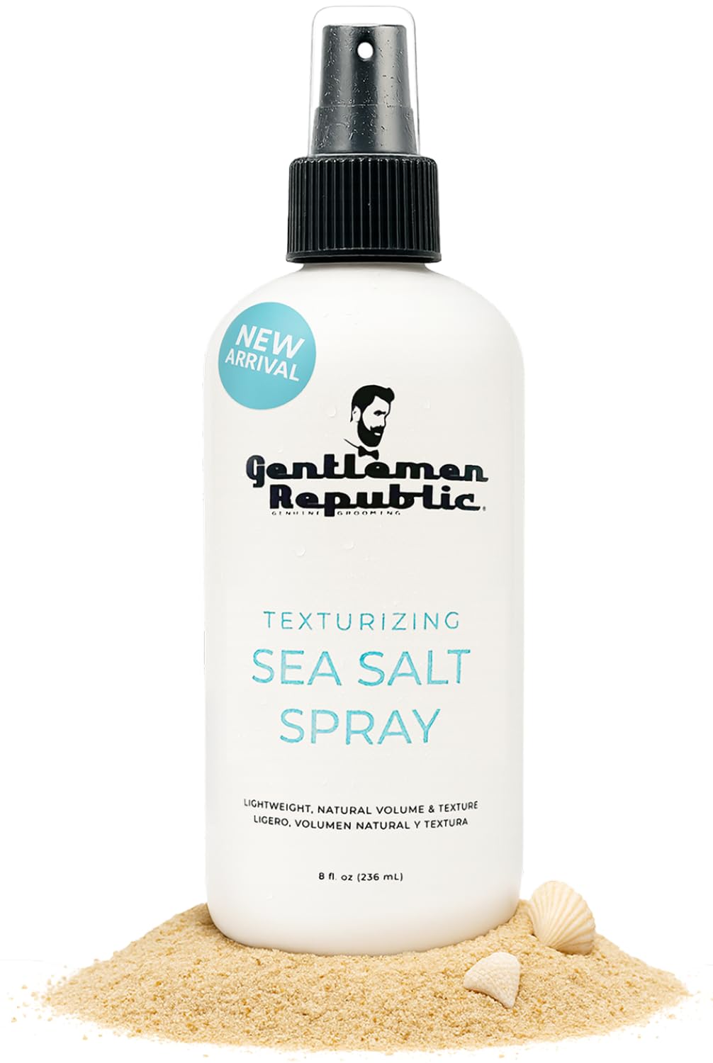 Gentlemen Republic Sea Salt Spray 8 oz – Texturizing Hair Spray for Men & Women with Dead Sea Salt, Vitamin E & Kelp – Adds Volume & Lightweight Hold