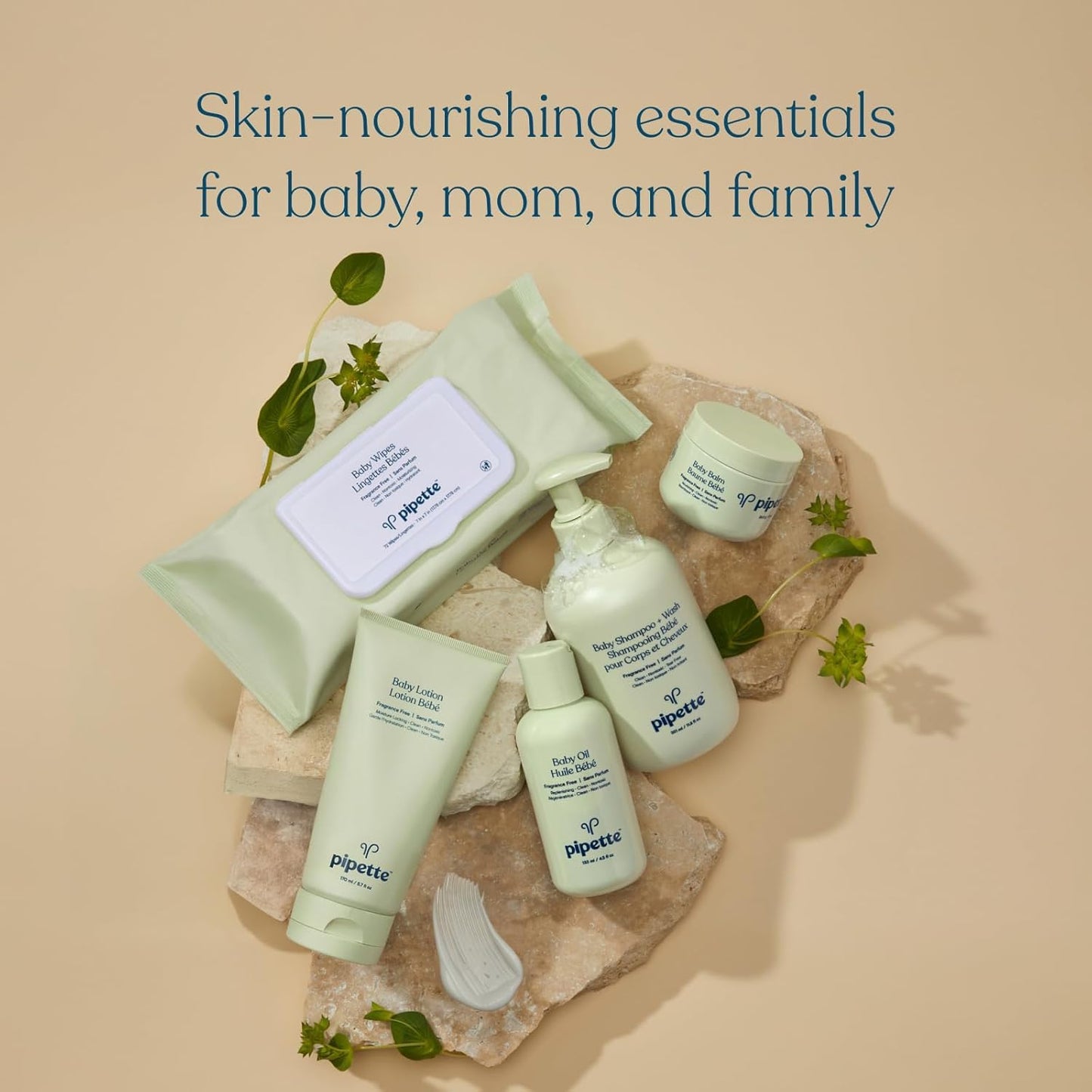 Pipette Vanilla + Ylang Ylang Baby Shampoo & Lotion Duo | Tear-Free, Hypoallergenic, Sulfate & Paraben-Free, Safe for Sensitive Skin (2 Pack)