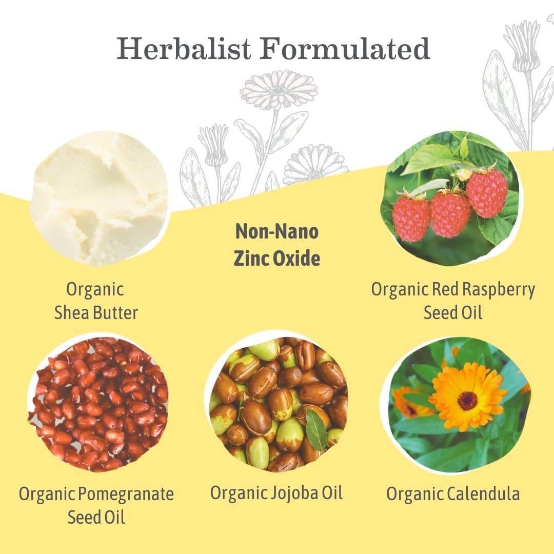 Earth Mama Baby Mineral Sunscreen Lotion SPF 40 | Non-Nano Zinc, Natural Water Resistant Sun Cream for Babies, Kids & Adults, 3-Ounce