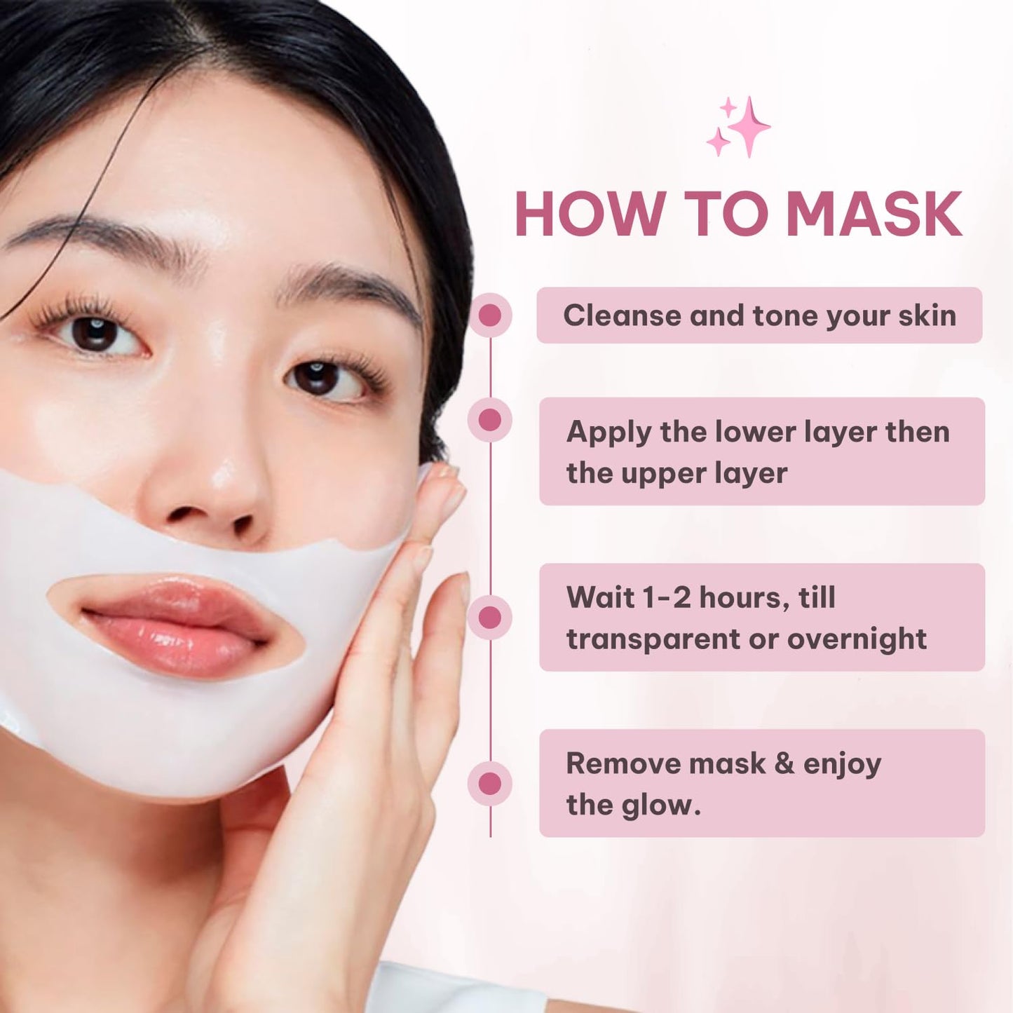 Quasi Bio-Collagen Overnight Face Mask – Hydrating Korean Sheet Mask with Niacinamide & Low Molecular Collagen – 4-Pack, All Skin Types