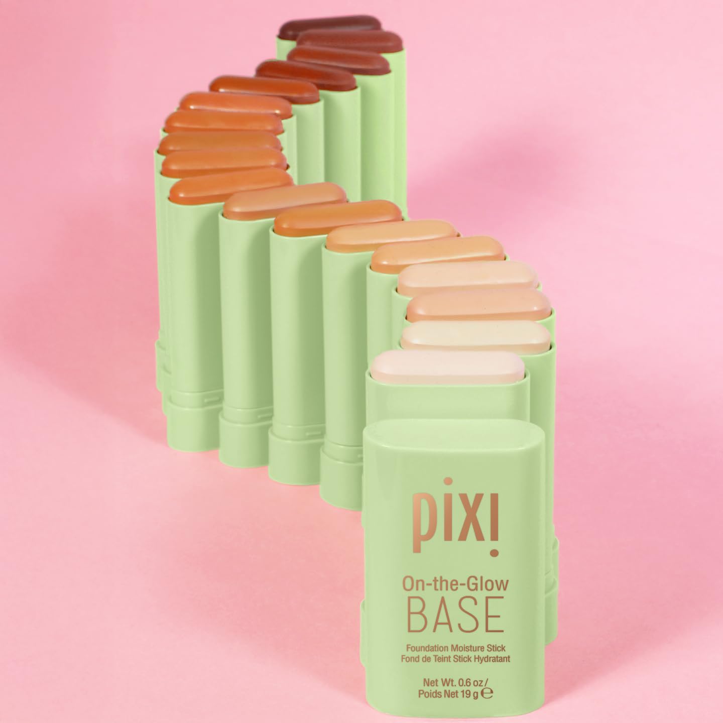 Pixi Beauty On-the-Glow Base| Tinted Moisturizer Foundation Stick | Fair: Very fair, warm shade| 0.6 oz / 19g