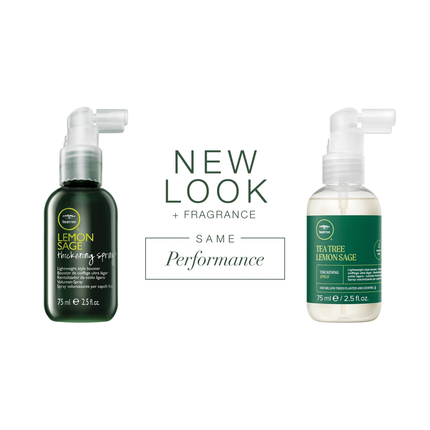 Tea Tree Lemon Sage Thickening Spray, Builds Body + Boosts Volume, For Fine Hair, 2.5 fl. oz.