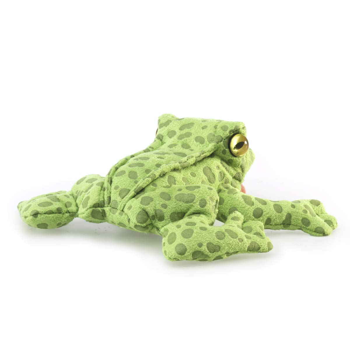 Folkmanis Mini Frog Finger Puppet Plush, Green, 1 EA