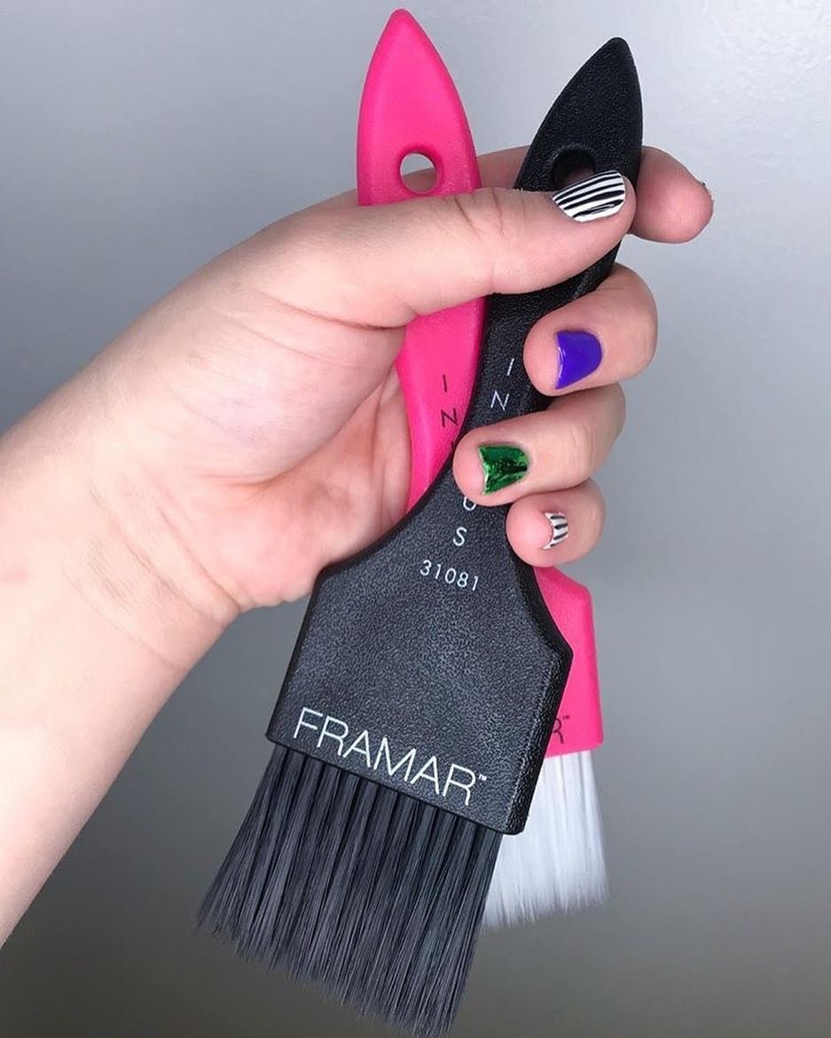 Framar Power Painter Hair Dye Brush Set - 2 Pack Hair Coloring & Balayage Brushes for Blending, Tinting & Precise Dye Application