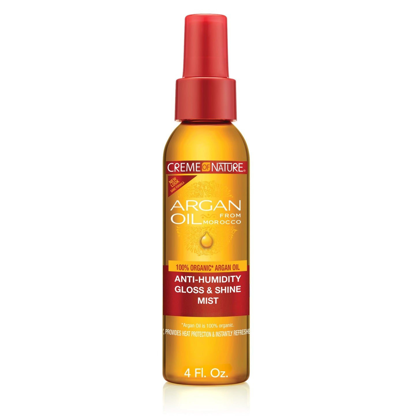 Creme Of Nature, Argan Oil Anti Humidity Gloss & Shine Mist, Argan Oil Of Morocco, Provides Heat Protection, 4 Fl Oz