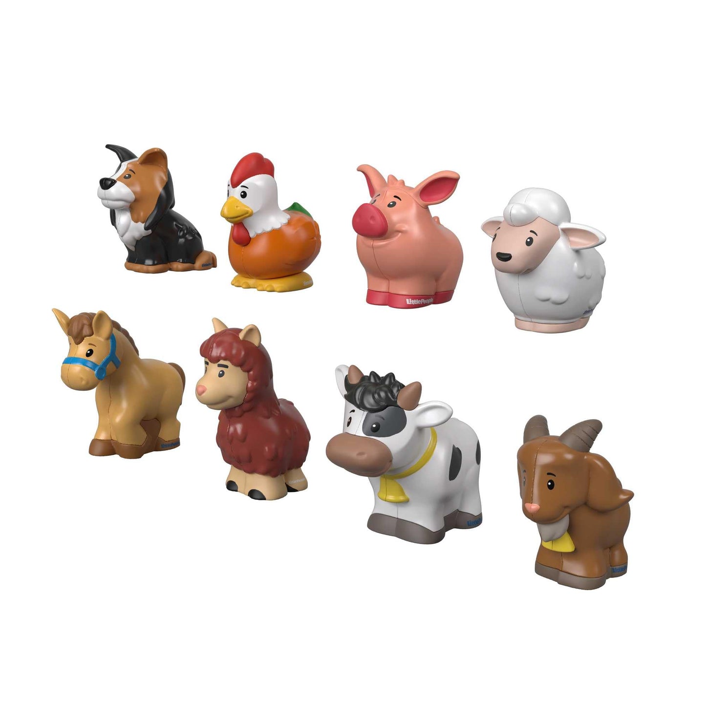 Fisher-Price Little People Toddler Toys Farm Animal Friends 8-Piece Figure Set for Pretend Play Ages 1+ Years