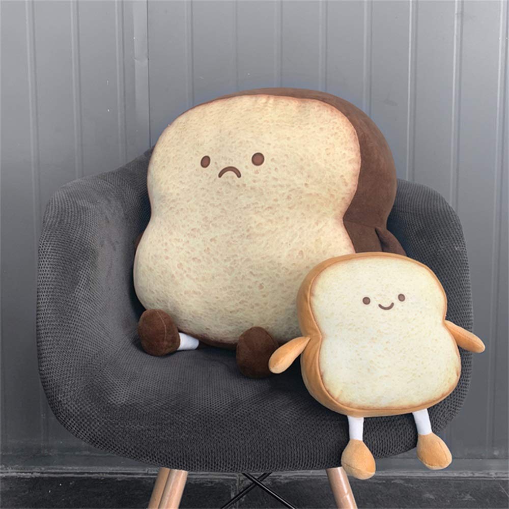 VHYHCY Toast Bread Pillow Funny Food Plush Toy Pillows Small Cute Stuffed Plush Sofa Pillow (Toast Bread,Golden)