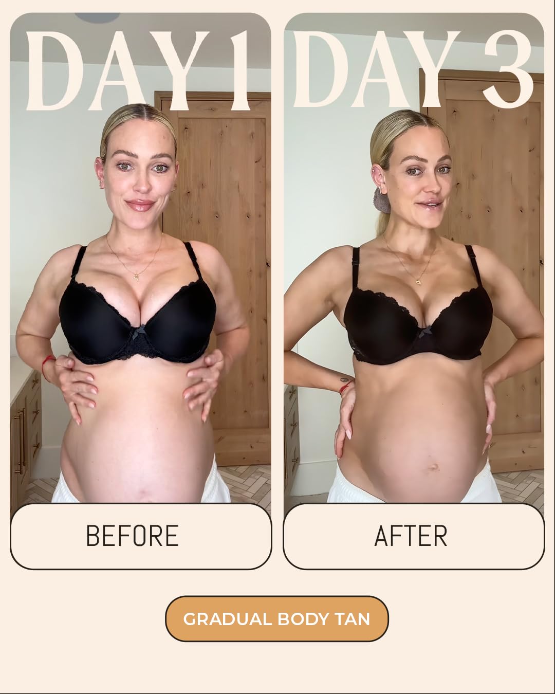 Peta Jane Gradual Tanning Body Lotion – Hydrating, Vegan, Streak-Free, Natural Glow, No Fake Tan Smell, 6.7 Fl Oz