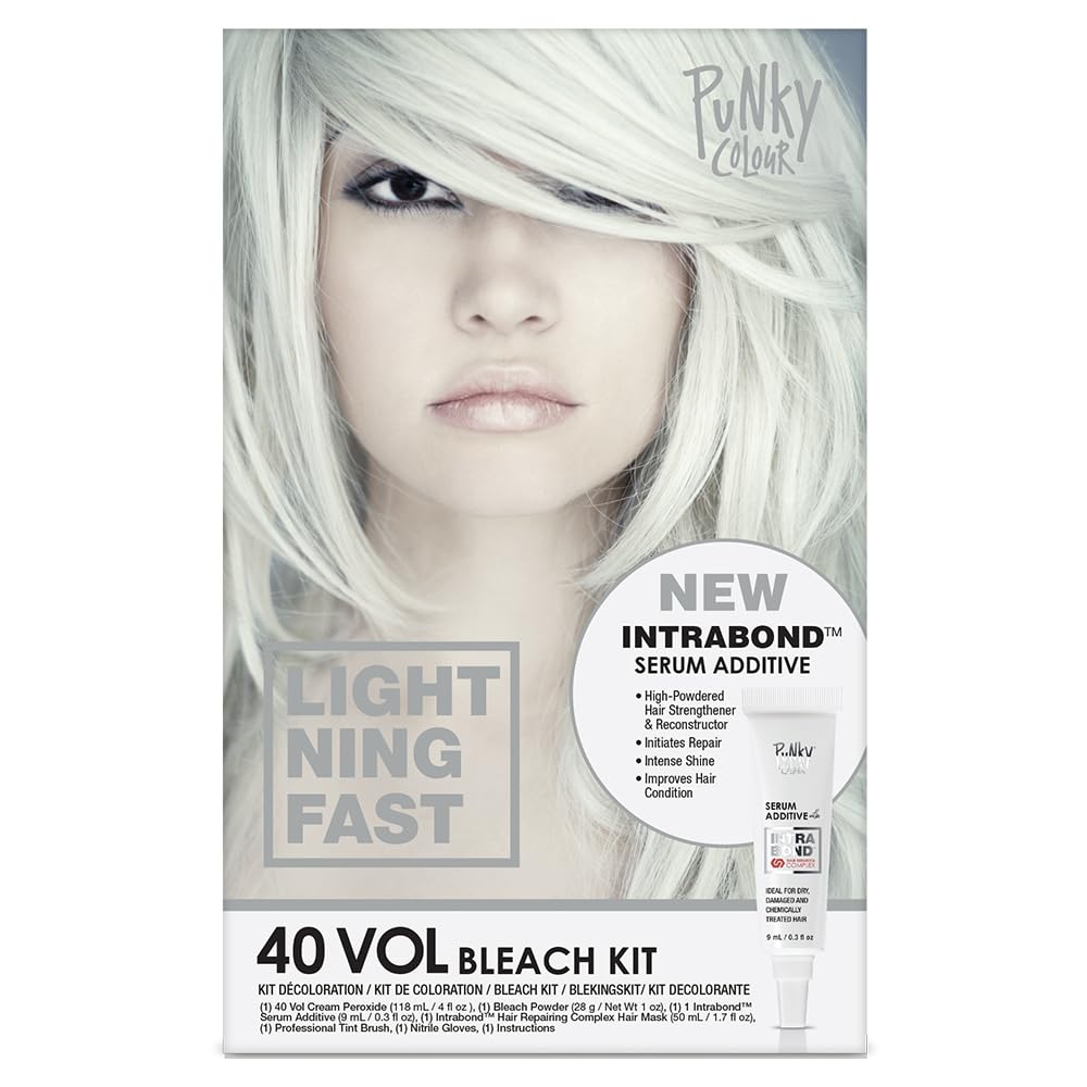Punky Intrabond™ 40 Vol Bleach Kit, Fast Bleaching Action for Brighter Hair