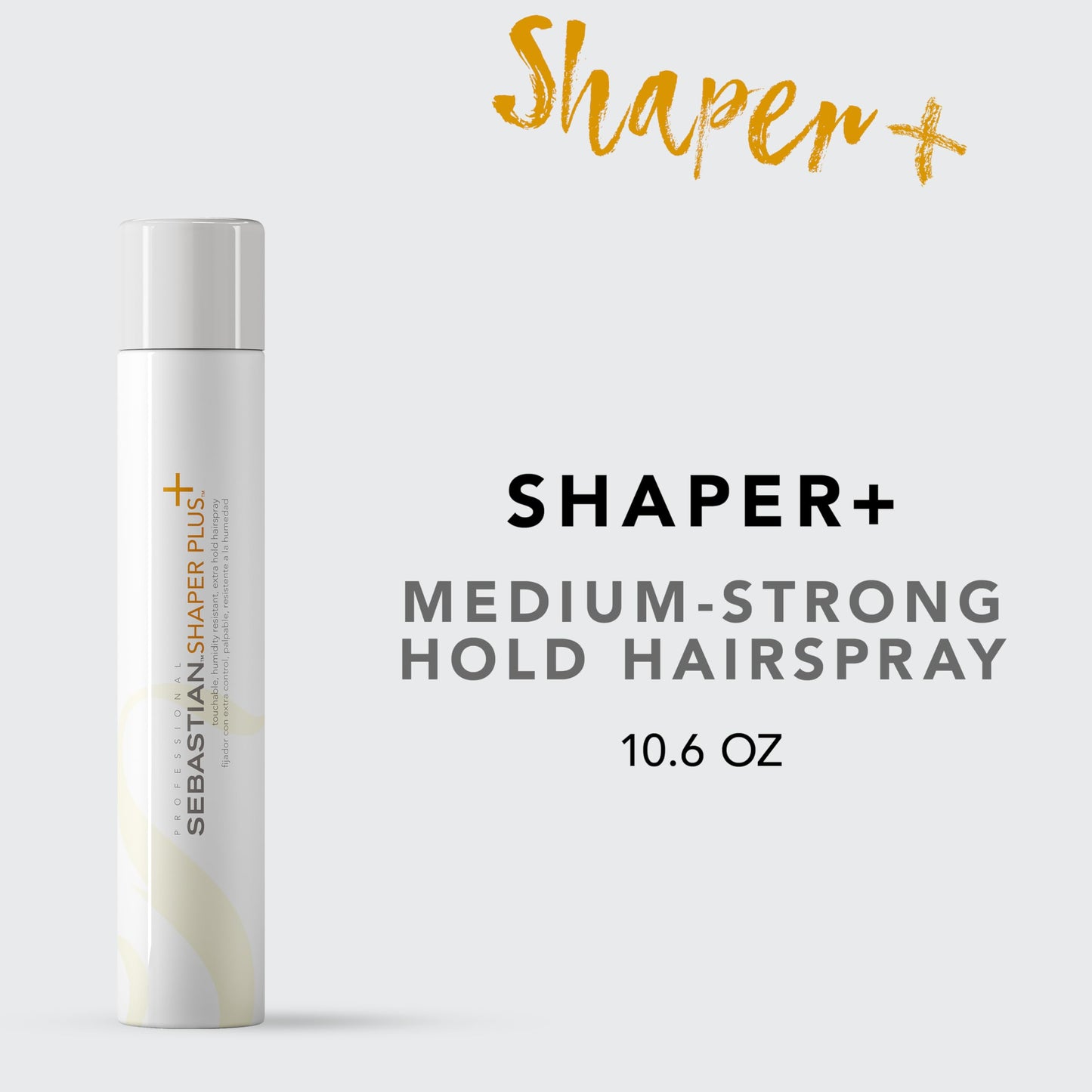Sebastian Professional Shaper Plus Hairspray, 80% VOC | Humidity Resistant, Original Extra Hold | 10.6 oz