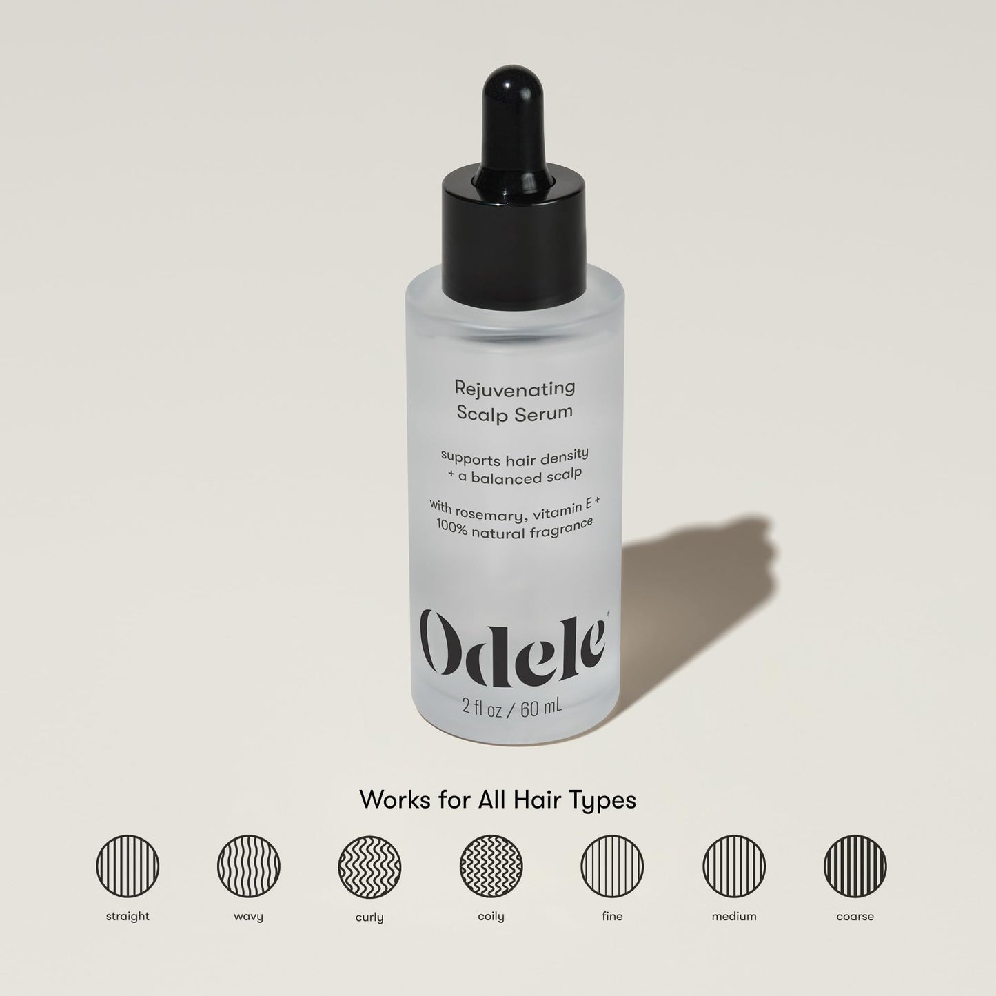 Odele Rejuvenating Scalp Serum with Rosemary and Vitamin E to Support Hair Density and a Balanced Scalp, for all Hair Types, 2 Fl Oz