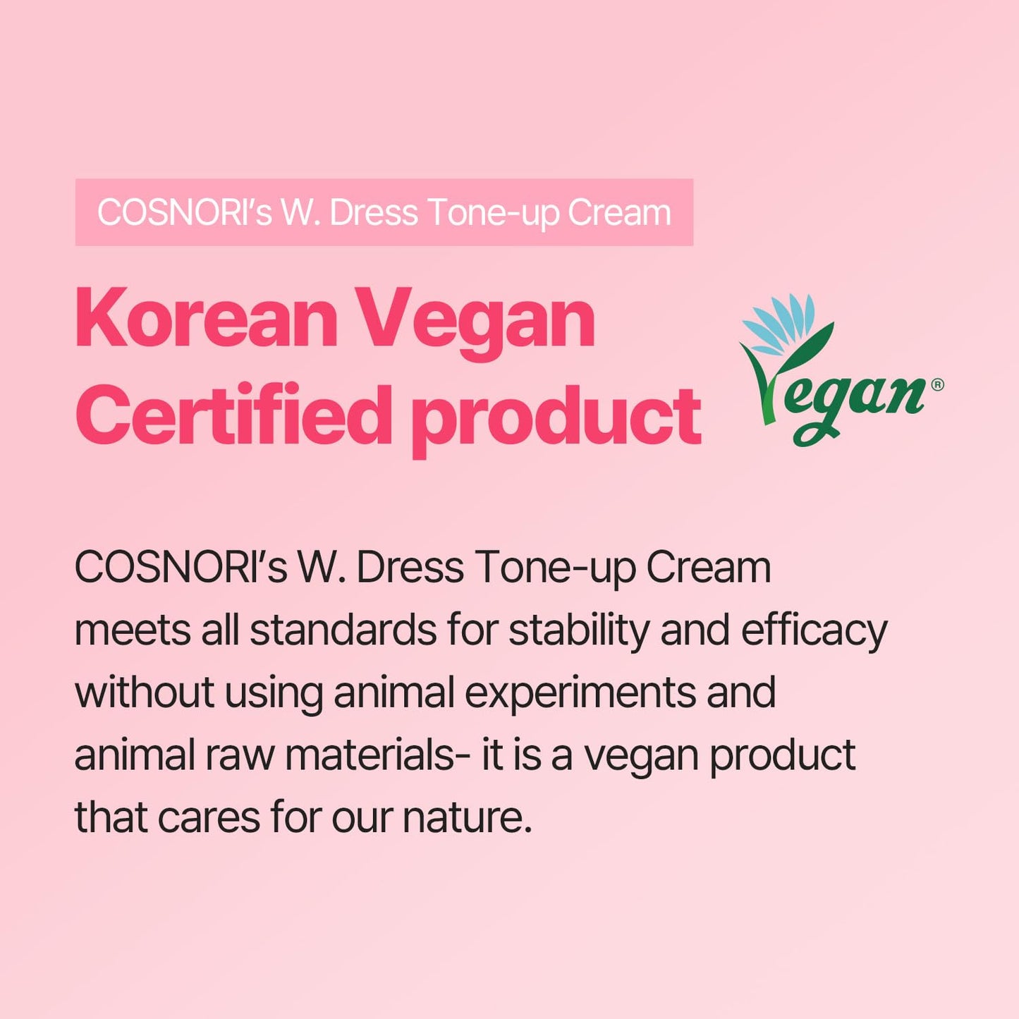 COSNORI W. Dress Tone-Up Cream – Quick Skin Tone Balancer, Evens Complexion, Natural No-Makeup Look, Hydrating & Sebum Control, 1.7 fl. oz