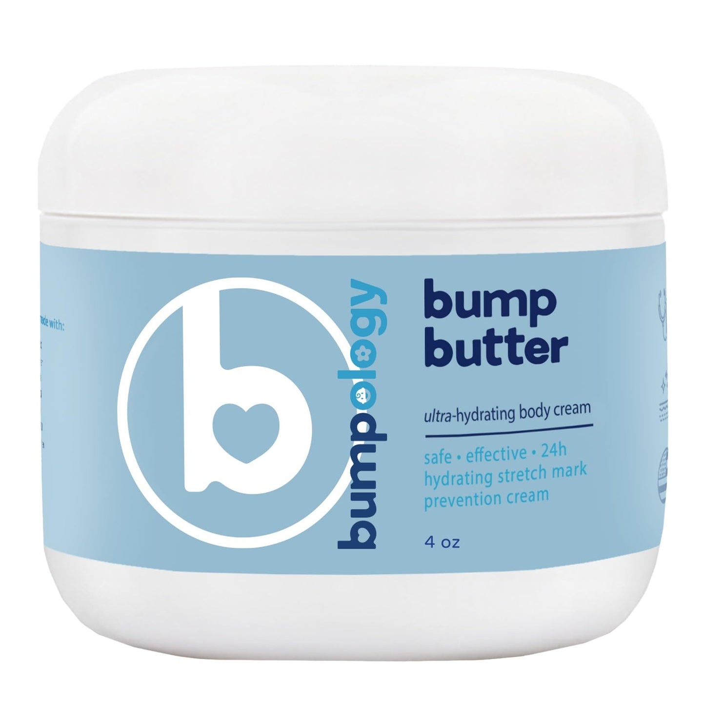 Bumpology Bump Butter Stretch Mark Cream – 2-in-1 Moisturizing Butters & Oils, Physician Formulated, Pregnancy Safe Hydrating Lotion, Made in USA