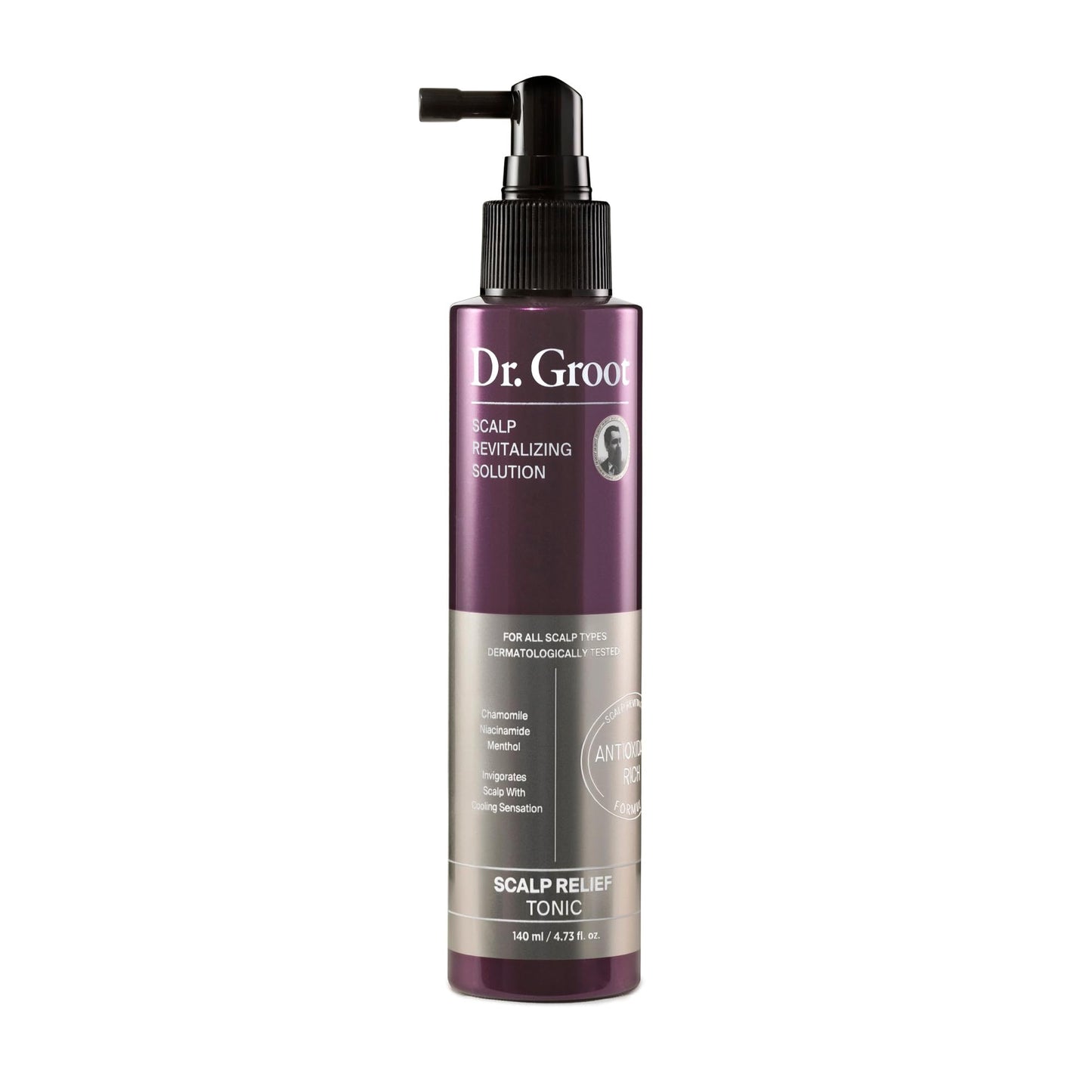 Dr. Groot Scalp Relief Tonic with Chamomile, Niacinamide & Biotin – Korean Scalp Revitalizing Spray for Dry Scalp, Menthol & Rosemary Oil Care