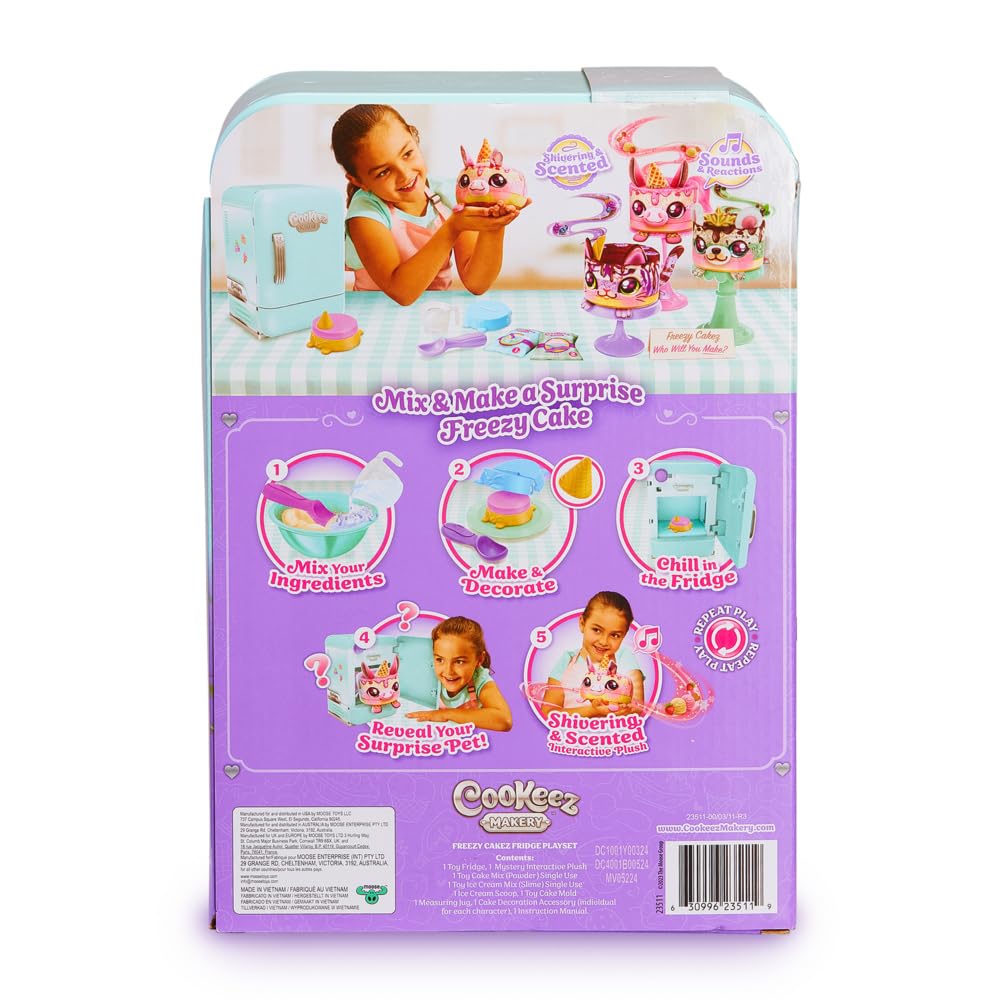 Cookeez Makery Freezy Cakez – Mix, Freeze & Reveal a Scented, Shivering Plush Friend! Styles May Vary
