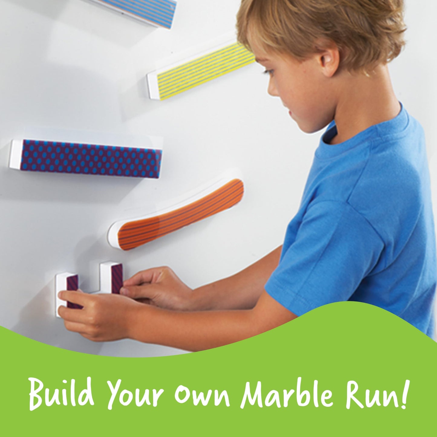 Tumble Trax Magnetic Marble Run – STEM Montessori Toy for Kids, Fine Motor Skills, Classroom Activity, Wall Play, Gifts for Boys & Girls