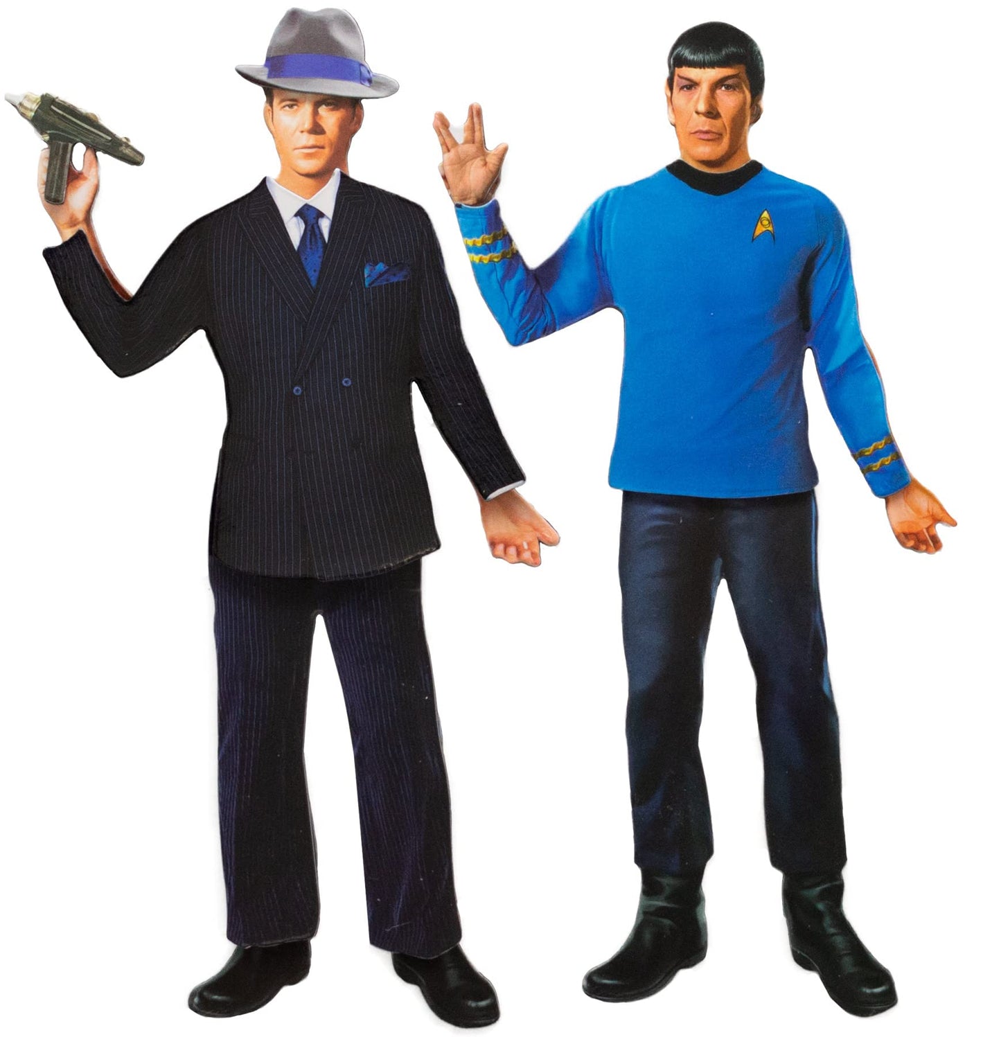 The Unemployed Philosophers Guild Officially Licensed Star Trek Kirk and Spock Magnetic Wardrobe - Dress Up Doll Play Set for Your Fridge (45+ Pieces)