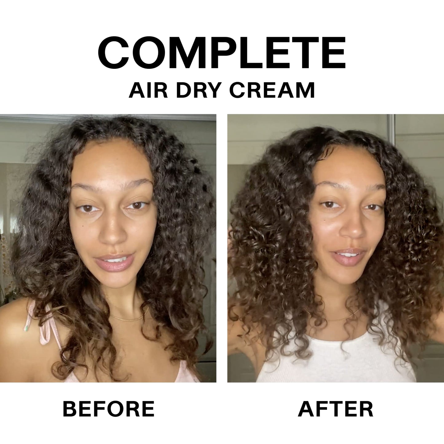 JVN No Heat Complete Air Dry Cream 5 Fl Oz – Silicone-Free Smoothing Cream for Natural Texture, Defines Curls & Waves, Frizz Control & Shine