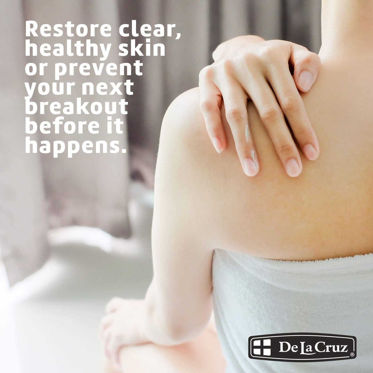 De La Cruz Sulfur Ointment for Cystic & Hormonal Acne - Face & Body Spot Treatment Mask, 10-Min Daily Use, 2.6 oz Tube