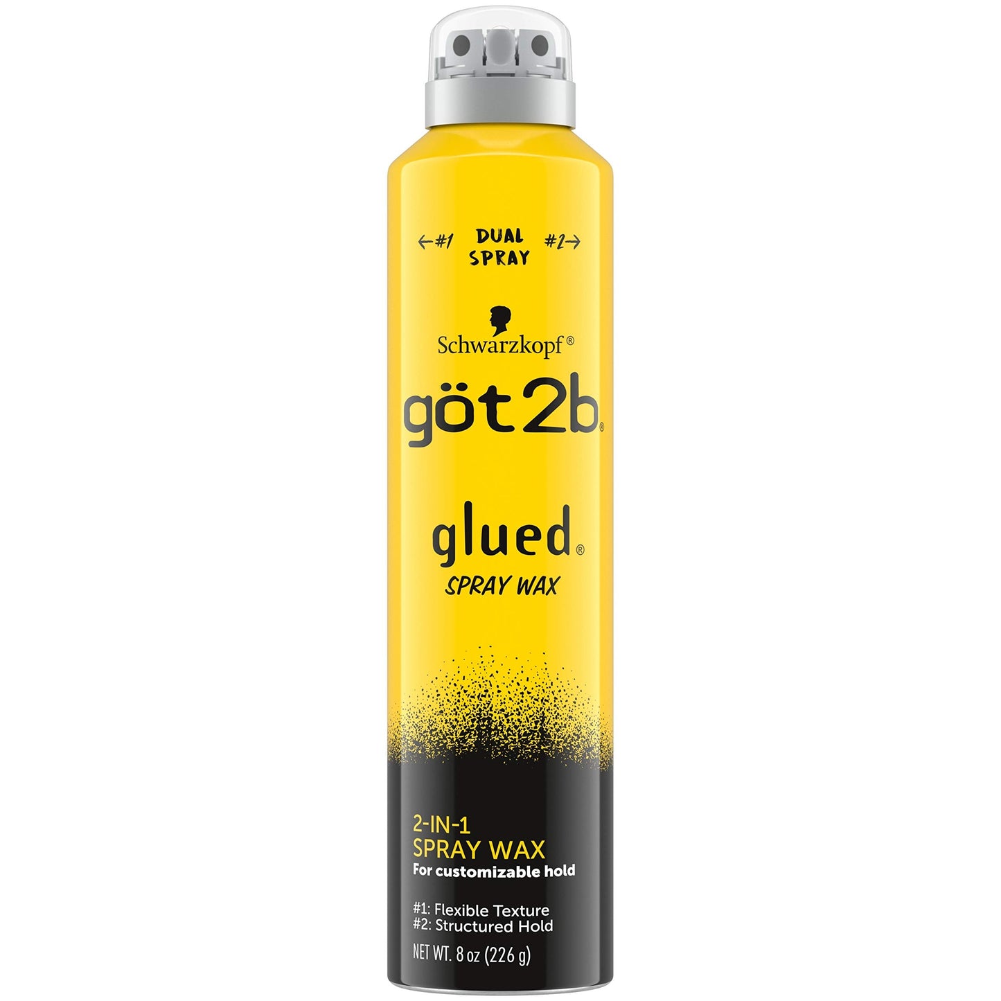 Got2b Glued Spray Wax with 2-in-1 Dual Spray Nozzle, 8 oz